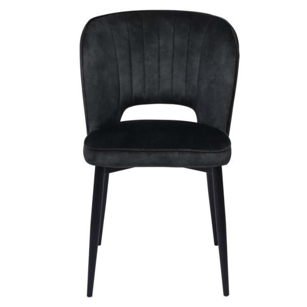 eettafel stoel antraciet bello voorkant