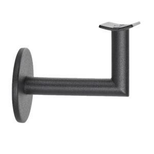 Trapleuning houder zwart luxe rond