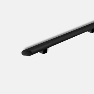 Stalen trapleuning zwart basic ovaal 48 x 20 mm